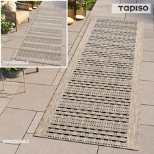 Teppich Läufer Outdoor Indoor Flachgewebe Sisal Optik Beige Wohnzimmer Küche