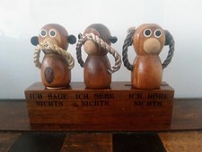Drei Affen 70er Teak Holz (22279)