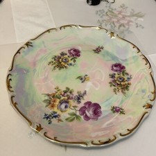 DDR (N)Ostalgie "Perlmutt m. Rosen" Servier- oder Tortenteller, ca. 28 cm