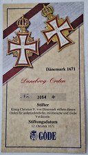 Daneberg-Orden Dänemark 1671 Göde Sammlungsanfertigung No. 3064