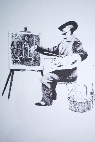 Banksy lithographie 50x35 - banksy,