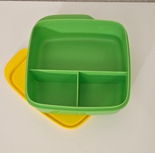 Tupperware Eco+ Pausen-Box 550 ml Brotzeit-Box Lunch-Box clevere Pause grün gelb