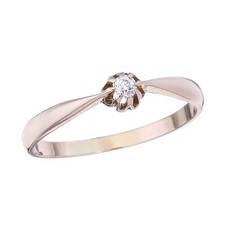 Solitaire ring old - , cut