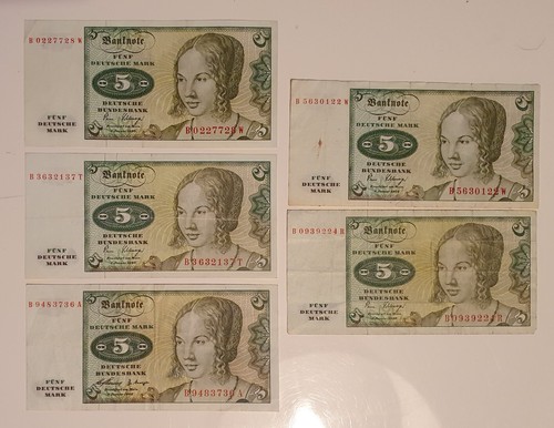 Banknoten 1960 1980 - 5x, 5