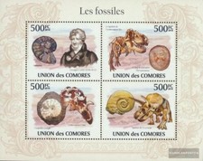 Komoren 2642-2645 Kleinbogen (kompl. Ausg.) postfrisch 2010 Fossilien-Skelette v