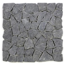 DIVERO 1 Fliesenmatten Mosaikfliese Andesit Naturstein grau á 30 x 30 cm