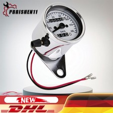Universal Motorrad Tacho Kilometerzähler Tachometer Kontrollleuchten 0-140km/h