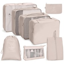 Koffer Organizer Set, Reisepackung, , 8 Teile, Kosmetiktasche, Schuhbeutel, K...