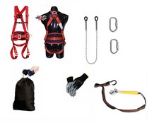 Baumpflege SET Kletter Sicherheitsgurt + 1,0m Halteseil + Werkzeughalter Beutel