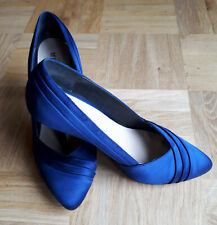 Menbur Damenschuhe Pumps Abendschuhe Party Satin High Heels Blau Gr 37