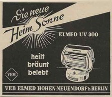 88/95 WERBUNG DDR ELMED UV 300