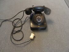 vintage BAKELIT Telefon Siemens W 49 Fg.tist. 166i BR 7 schwarz funktionsfähig
