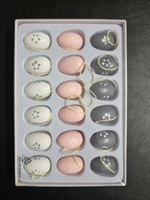 Osterdeko Dekoration Zu Ostern Osterei Ostereier zum Aufhängen 18stk im Set 3cm