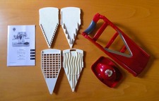 ⭐ TV Gemüsehobel, Küchenhelfer mit 4 Einsätzen und Fingerschutz ⭐