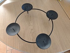 Adventskranz Kerzenhalter Weihnachten Schwarz Metall