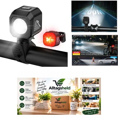 Toptrek fahrradlicht set usb - fahrradlicht,