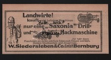 BERNBURG, Werbung 1928, W