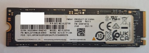 Samsung 2tb ssd - 2280, pcie
