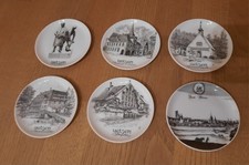 6-teiliges Set Untersetzer/ Konfektschalen Motiv Uelzen, Uhlenhorst Porzellan