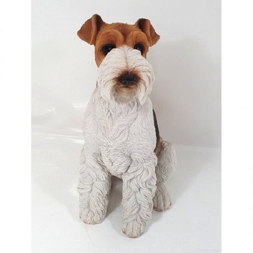 Gartenfigur hund foxterrier - hund,