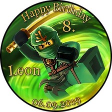 Tortenaufleger Fototorte Tortenbild Kindergeburtstag Ninjago NJ03 (Zuckerpapier)