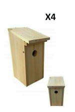 4 x Nistkasten fur Meisen, Brutkasten, Meisenhaus, Nisthaus,Vogelhaus Holz