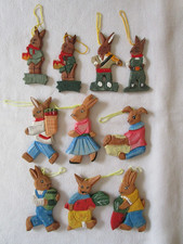 10 flache Ostern Hasenfiguren