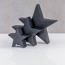 Deko-Stern Holz 20cm Schwarz