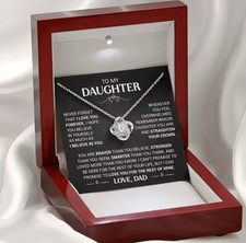 An meine Tochter Halskette Liebesknoten Geschenk von Papa Schmuck