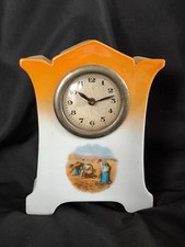 Kleine alte Keramikuhr mechanische Uhr Ährenleserinnen nach Millet  Tischuhr 