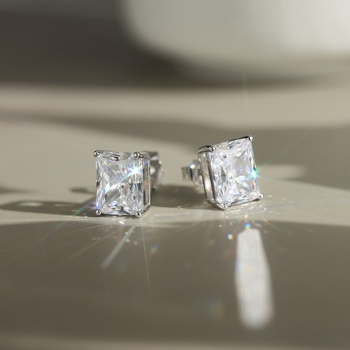 3ct princess cut ohrringe - princess,