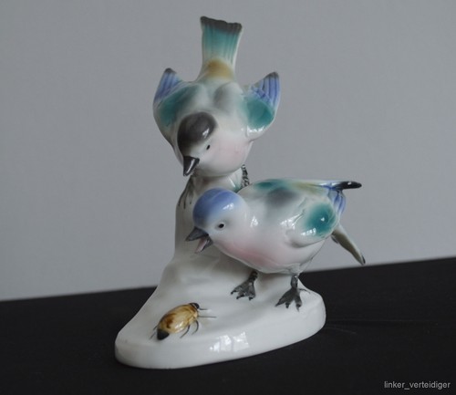 Porzellanfigur singvögel - porzellanfigur, +