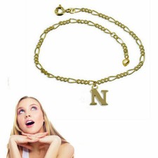 Figaro Fußkette mit Buchstabe-ca.1,5mm Breit-Echt Gold333(8Karat)-d. Herstellung