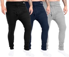 Herren Thermo lange Unterhose 3er Pack Thermowäsche Unterwäsche Baumwolle Set