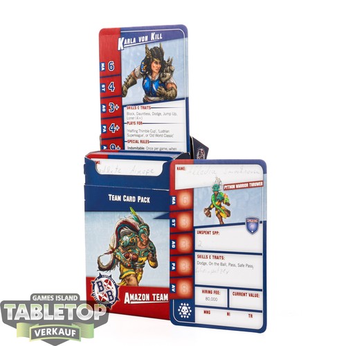 Blood bowl amazon team - bowl, card