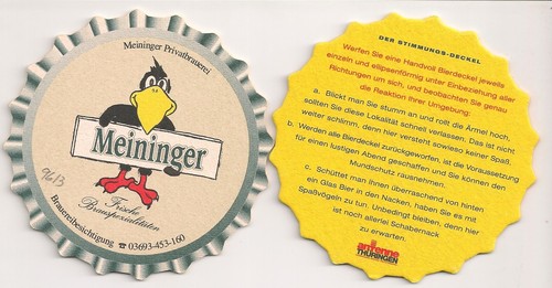 Meininger alter bierdeckel - alter,