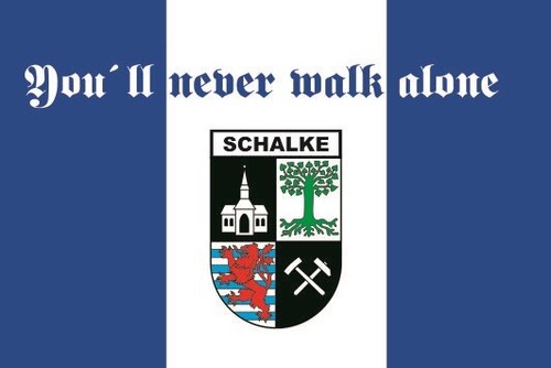 Fahne flagge schalke never - ,