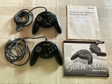 2 Microsoft SideWinder Game Pads mit Anleitung Controller Gaming PC Retro
