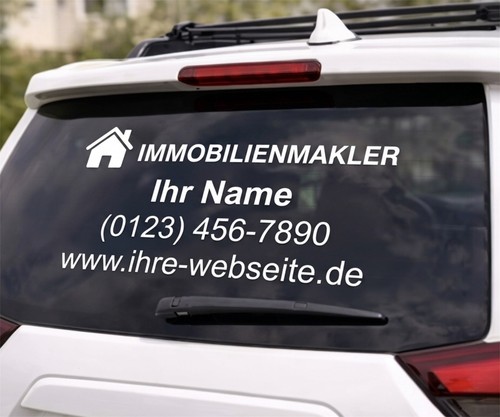 Firmenwerbung heckscheibe - firmenwerbung,