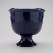 Rare Höganäs Hoganas Keramik Fußschale Topf Midnight Blue 1950s - neuwertig 17cm