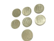 10 + 50 Pfennig, DDR, 2x1965