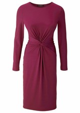 Shirtkleid Gr. 36 Magenta Damenkleid Cocktailkleid Midi-Abendkleid Neu