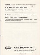 OSCHATZ, Prospekt 1972, VEB Wägetechnik Rapido NAGEMA Medizin Labor owa labor