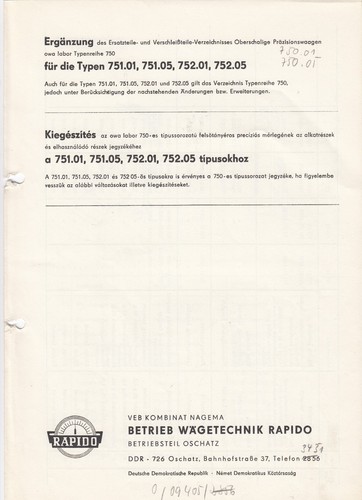 Oschatz prospekt 1972 veb - oschatz,,