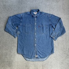 LEVIS Vintage Hemd Jeanshemd Shirt Gr. M Jeans Western Cowboy Wear 27816 Blau