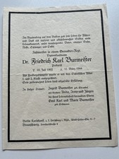 Todesanzeige von 1944, Freikorps Kämpfer, Schlesischer Adler 1. und 2. Klasse