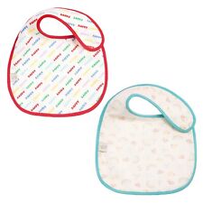 Baby Lätzchen Set 2er Pack Little Bird NEU Retro Happy Rainbow Dribble Baumwolle Junge Mädchen