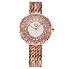 Damen Armbanduhr Rosegold 18 Karat vergoldet Edelstahl Uhr UVP: 120€ U6043D3