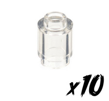 10x LEGO 3062 • Stein 1 x 1 • Brick round • transparent • trans-clear