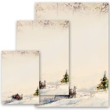 Motiv-Briefpapier KUTSCHE IM